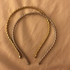 J Crew gold and silver headband